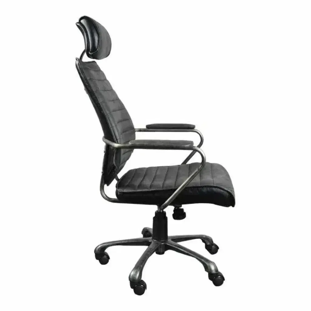 Swivel Office Chair Onyx Black Industrial - AYG Home Service