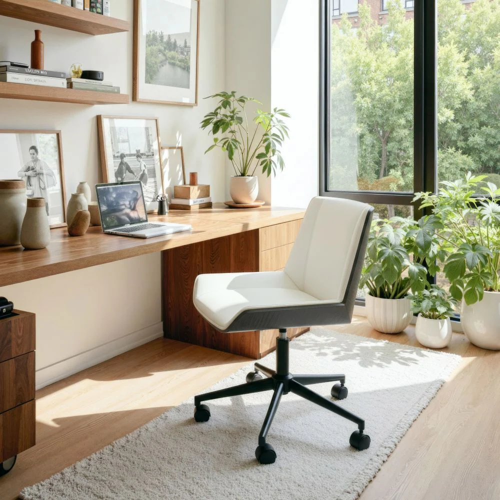 Maker Faux Leather Office Chair - AYG Home Service
