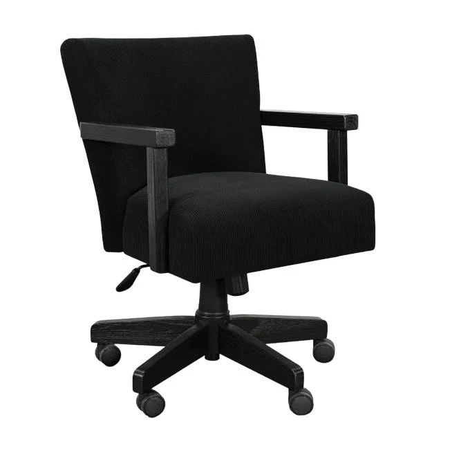 Gibson Black Fabric Game Chair with Casters - AYG Home Service