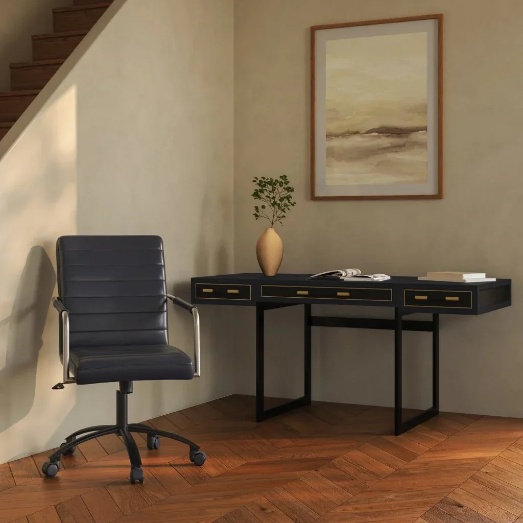 Roy Leather Swivel Office Chair - AYG Home Service