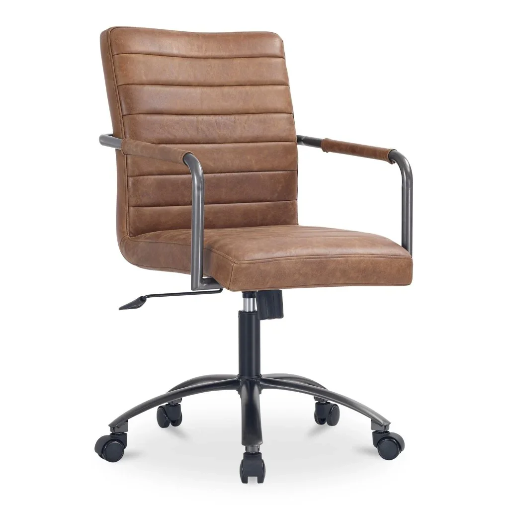 Roy Leather Swivel Office Chair - AYG Home Service