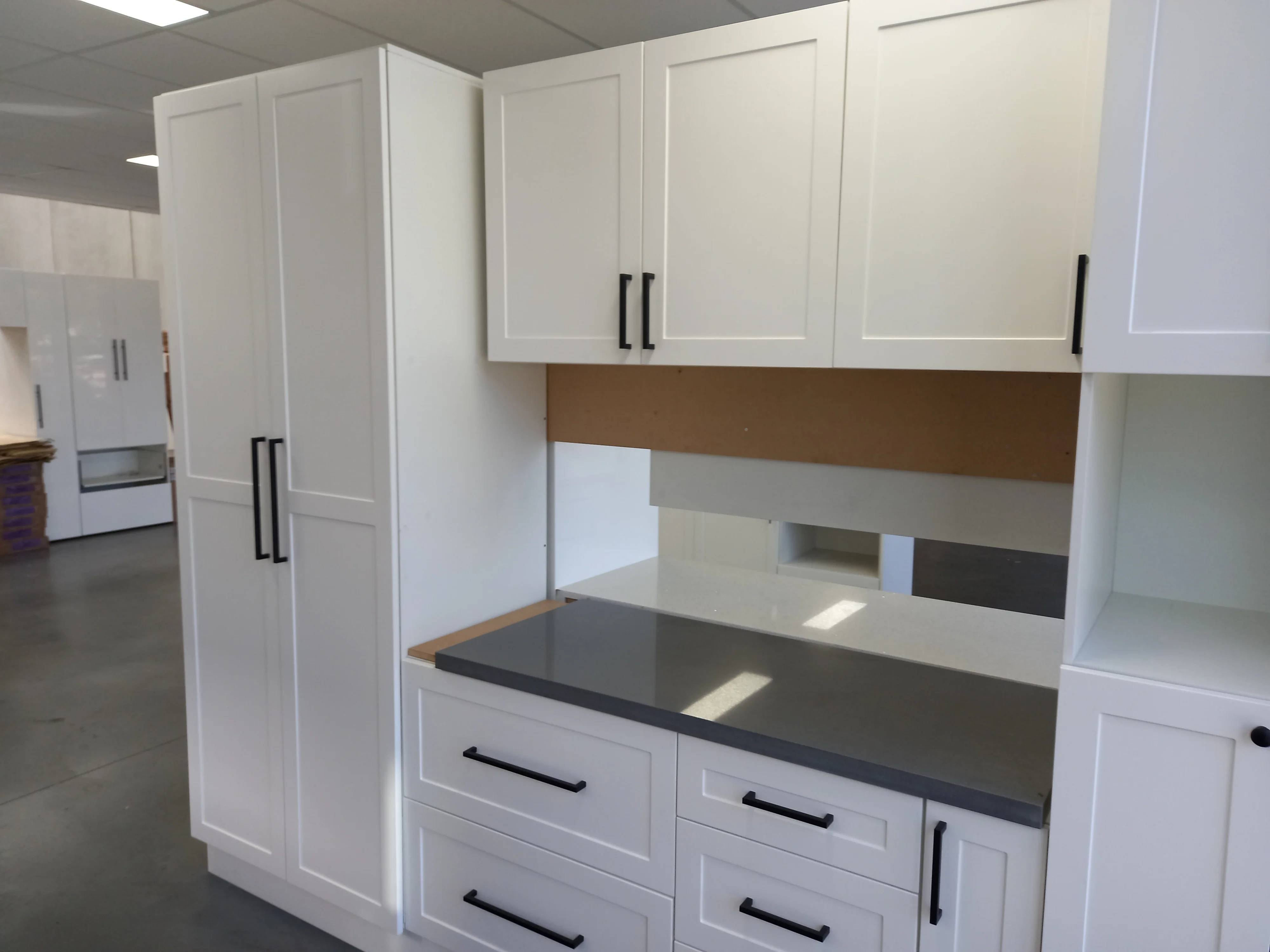 Kitchen cabinet set Galley kitchen Pantry and cupboards Matt white - AYG Home Service