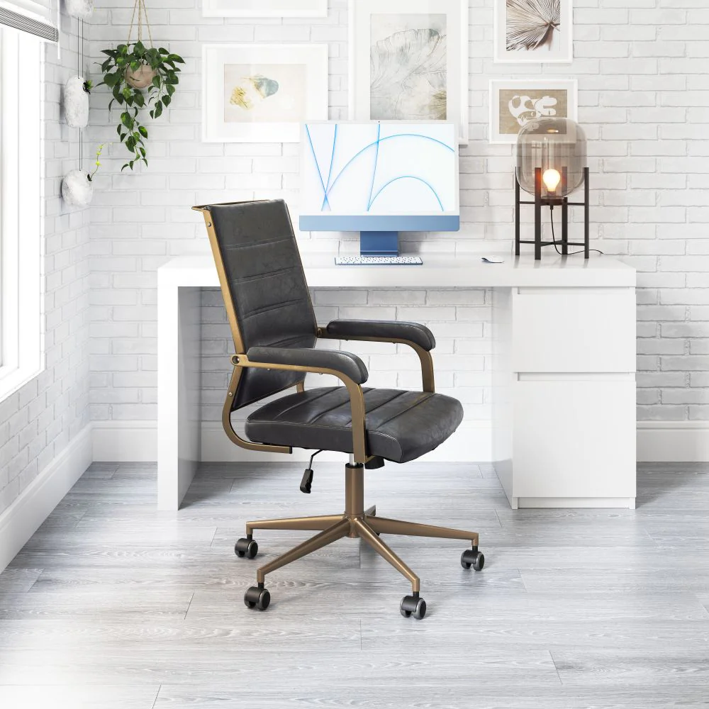 Auction Faux Leather Office Chair - AYG Home Service