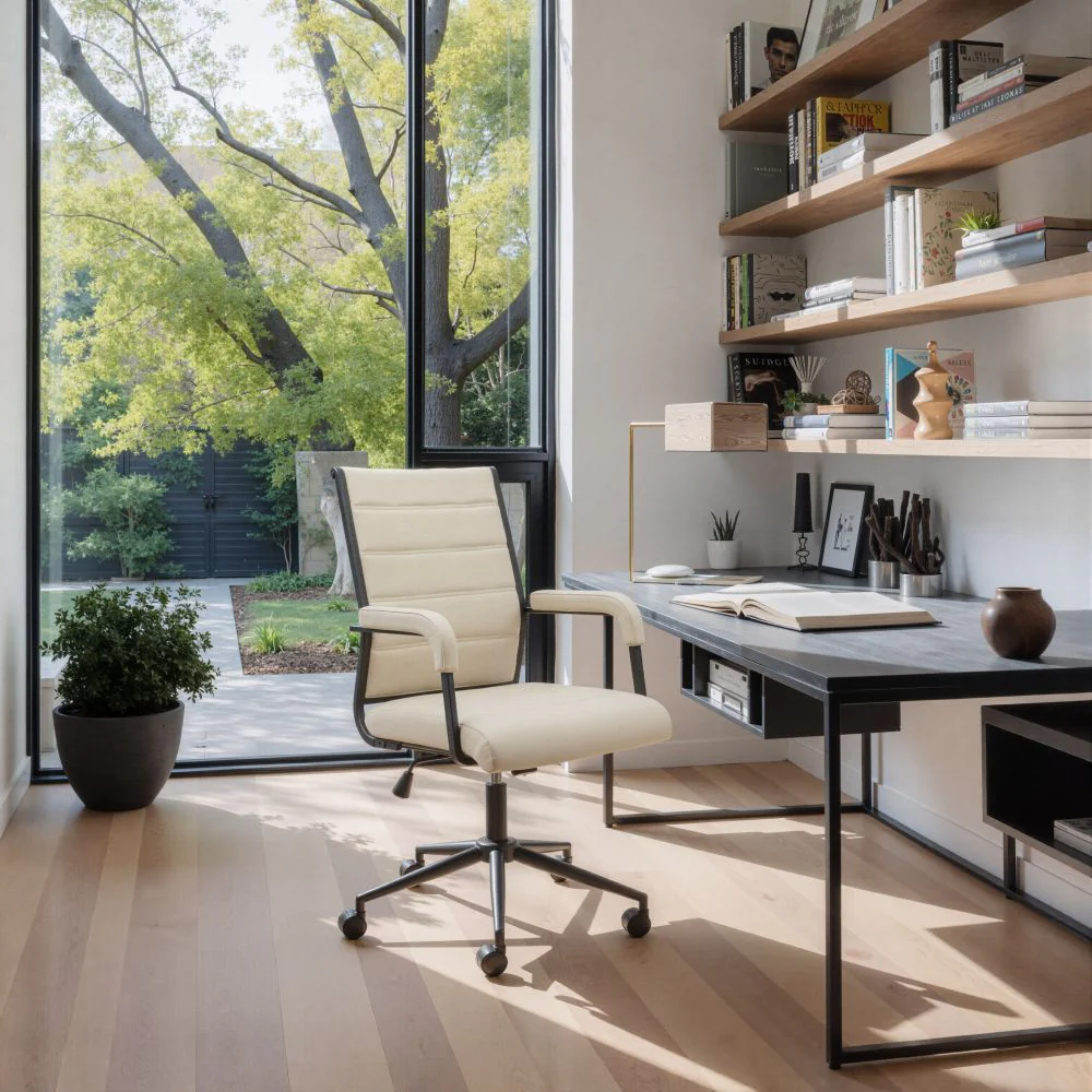 Auction Faux Leather Office Chair - AYG Home Service