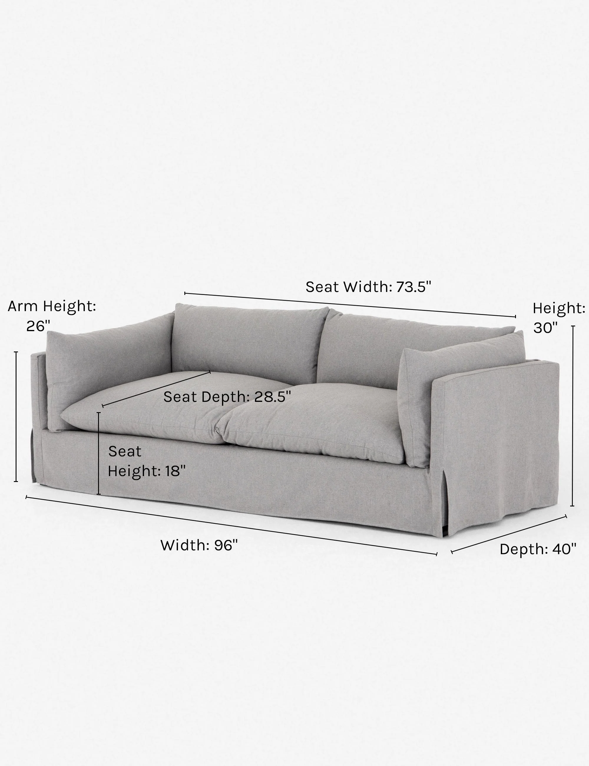 Arlen Slipcover Sofa - AYG Home Service
