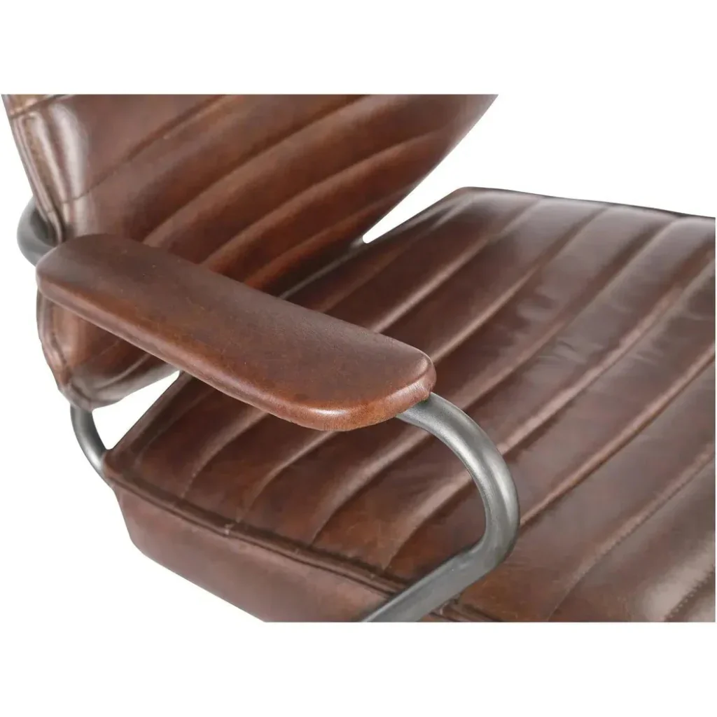 Executive Office Chair Dark Brown Leather - AYG Home Service