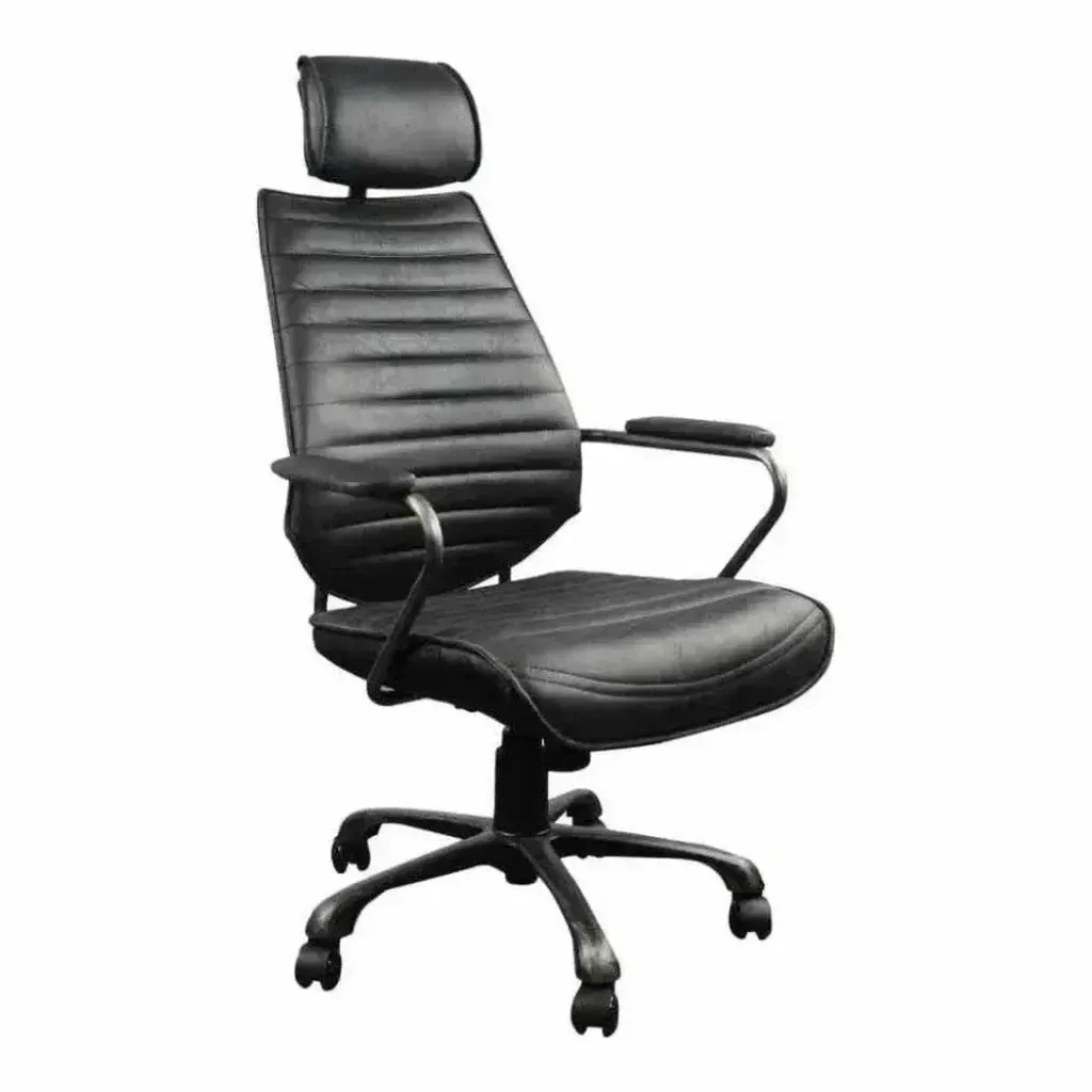 Swivel Office Chair Onyx Black Industrial - AYG Home Service