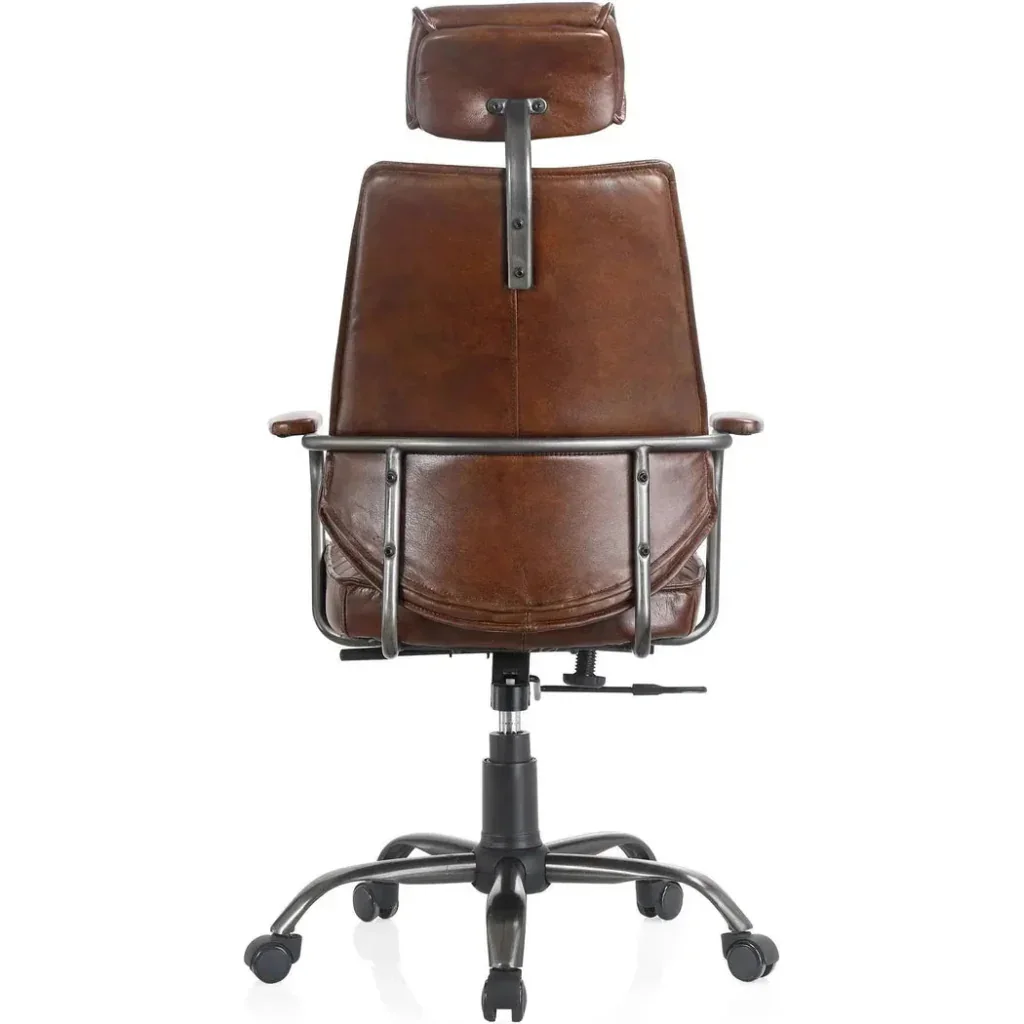 Executive Office Chair Dark Brown Leather - AYG Home Service